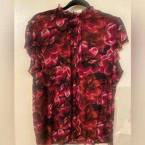 Torrid size 0 sheer flower top never worn NWOT
